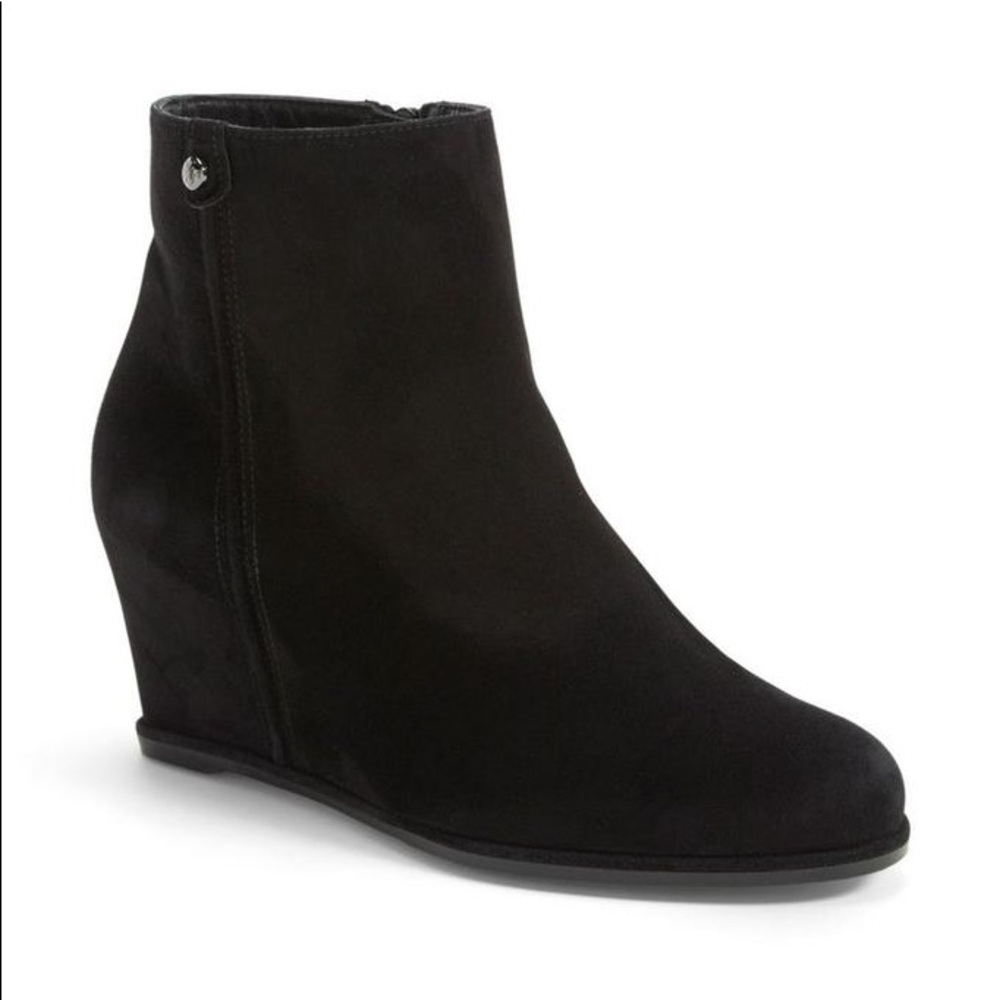 Stuart weitzman suede wedge bootie